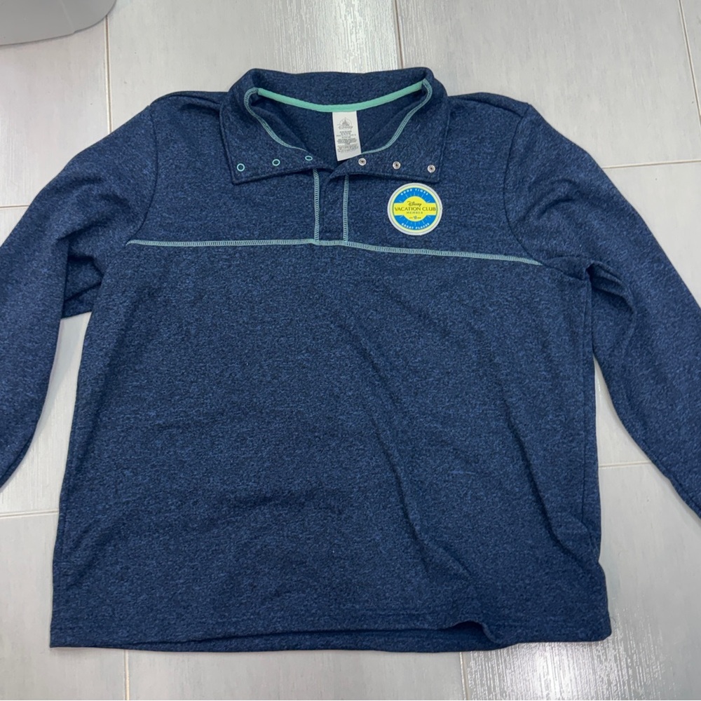 Disney World Vacation Club Member Mickey Half Snap Pullover Fleece Size XXL